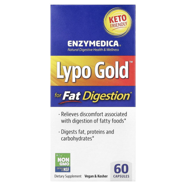 Ферменти для перетравлення жирів Enzymedica (Lypo Gold) 60 капсул