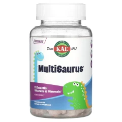 KAL, MultiSaurus, ягідна суміш, 60 жувальних таблеток