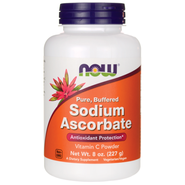 Аскорбат натрия, Sodium Ascorbate, NOW Foods, буферизованный порошок, 227 г.