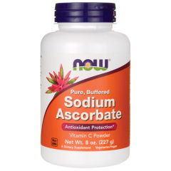 Аскорбат натрію, Sodium Ascorbate, NOW Foods, буферизований порошок, 227 г