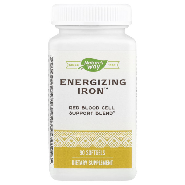 Nature's Way, Енергійне залізо, 90 м'яких капсул