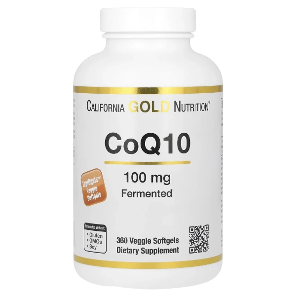 California Gold Nutrition, коензим Q10, 100 мг, 360 рослинних капсул