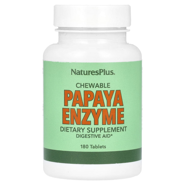 Жевательная добавка с ферментами папайи NaturesPlus (Papaya Enzyme) 180 таблеток