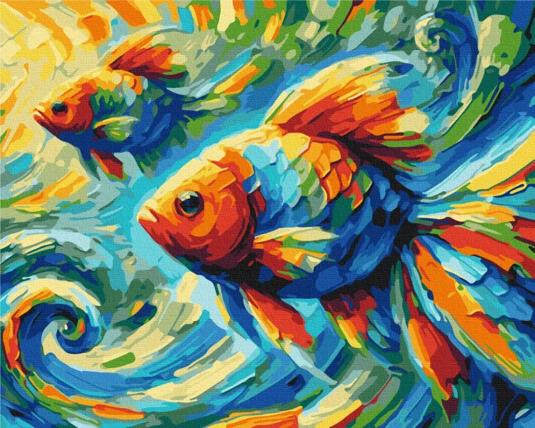 Картина за номерами Рибки © Oleg Loburak  Brushme 40x50