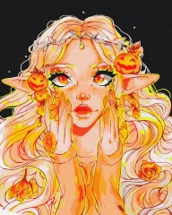 Картина по номерам Осенняя эльфийка @ nila_art_art Brushme 48x60