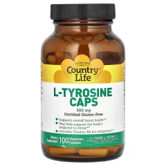 Тирозин Country Life (L-Tyrosine) 500 мг 100 капсул