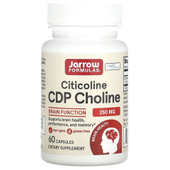 Харчова добавка для мозку Jarrow Formulas (CDP Choline) 250 мг 60 капсул