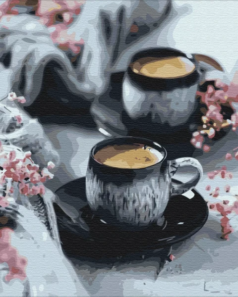 Картина за номерами Кава в чашках 40x50 Brushme