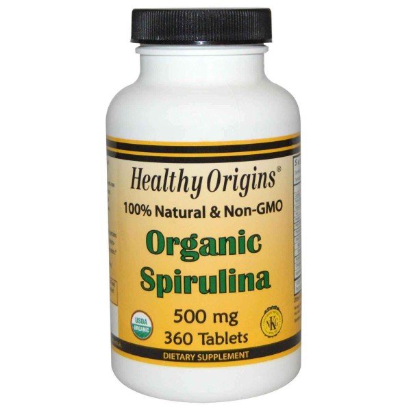 Спирулина органическая Healthy Origins (Spirulina) 500 мг 360 таблеток