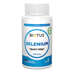 Селен, Selenium, Biotus, 100 мкг, без дріжджів, 100 капсул