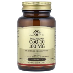 Solgar, Megasorb, коензим Q10, 100 мг, 90 капсул