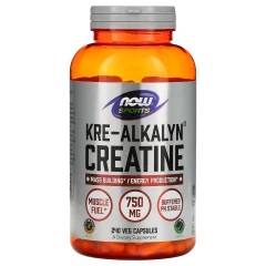 Креатин NOW Foods (Kre-Alkalyn Sports) 750 мг 240 рослинних капсул