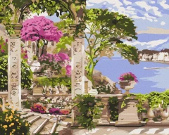 Преміум картина за номерами Квіти в саду Brushme 40x50