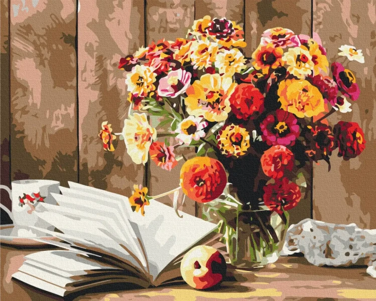 Картина за номерами Книжковий натюрморт  Brushme 40x50