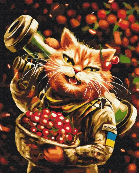 Картина за номерами Котик Мелітополь ©Маріанна Пащук  Brushme 48x60
