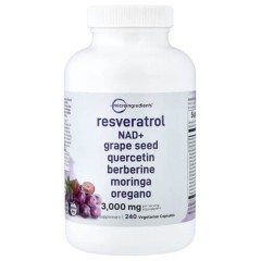 Ресвератрол Micro Ingredients (Resveratrol) 240 рослинних капсул