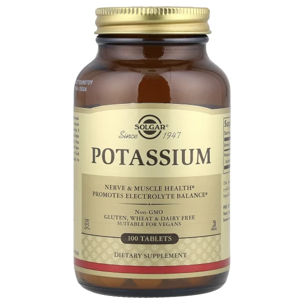 Калій Solgar (Potassium) 99 мг 100 таблеток
