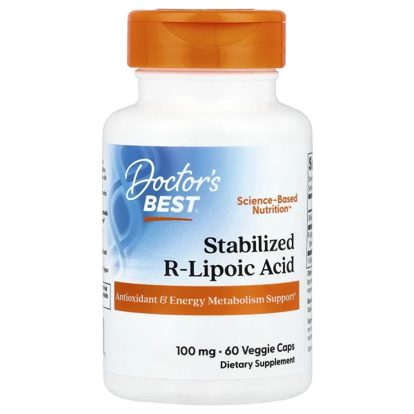 R-ліпоєва кислота Doctor's Best (R-Lipoic Acid) 100 мг 60 капсул