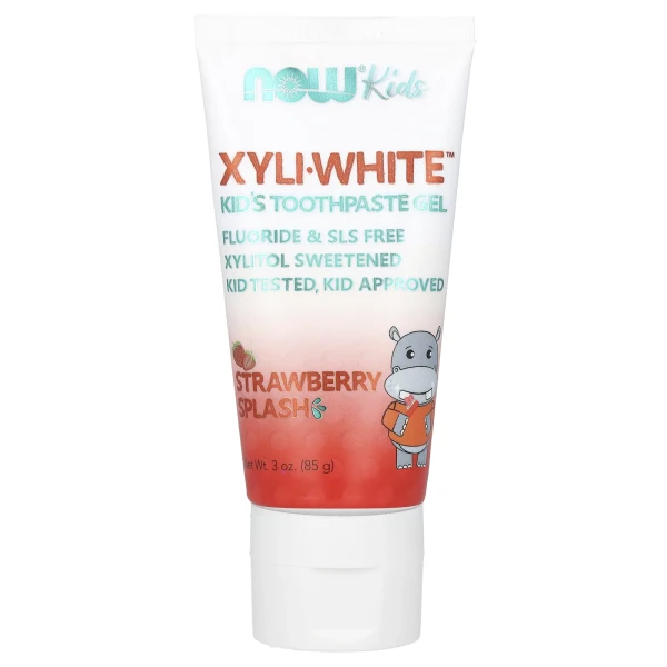 Дитячий зубний гель Now Foods (XyliWhite, Kids Toothpaste Gel) 85 г зі смаком полуниці