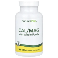 Кальцій та магній із цільними продуктами Nature's Plus (Cal/Mag) 180 таблеток