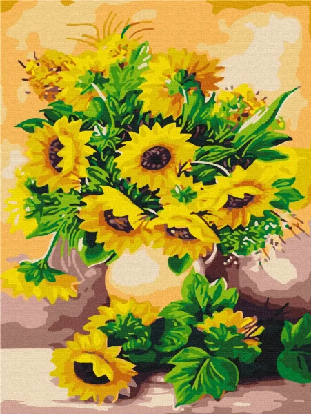 Картина за номерами Букет соняшників  Brushme 30x40