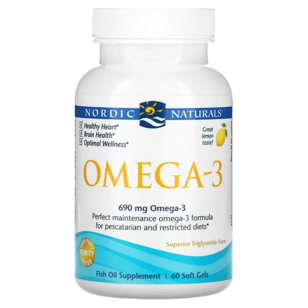 Омега-3 Nordic Naturals (Omega-3) 1000 мг 60 капсул