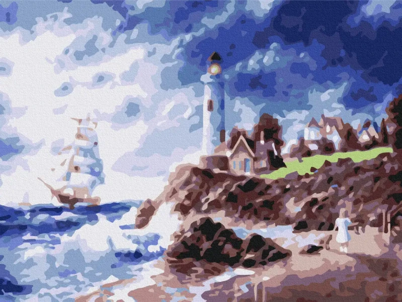 Картина за номерами Маяк на острові  Brushme 30x40
