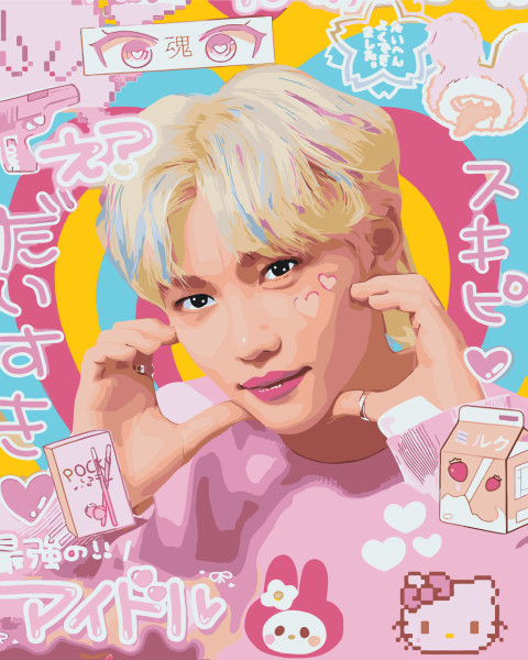 Картина за номерами Аніме K-Pop Stray Kids Лі Фелікс (Li Felix) 40x50 см Origami