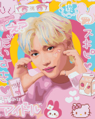 Картина за номерами Аніме K-Pop Stray Kids Лі Фелікс (Li Felix) 40x50 см Origami