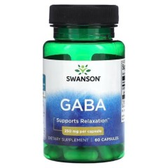 Гамма-аміномасляна кислота 250 мг Swanson (GABA) 60 капсул