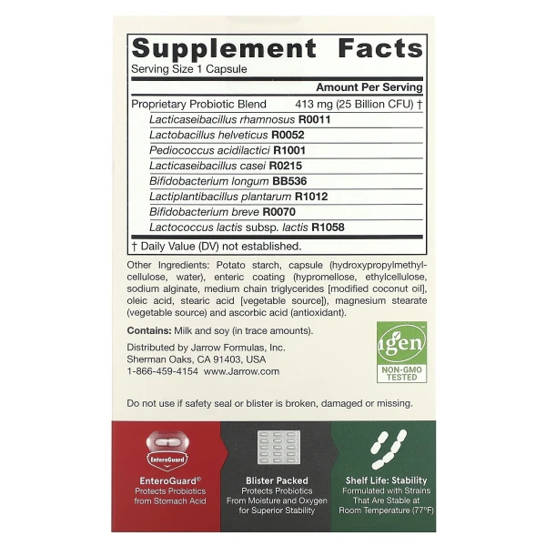 Jarrow Formulas, Jarro-Dophilus EPS, 25 млрд КУО, 30 рослинних капсул
