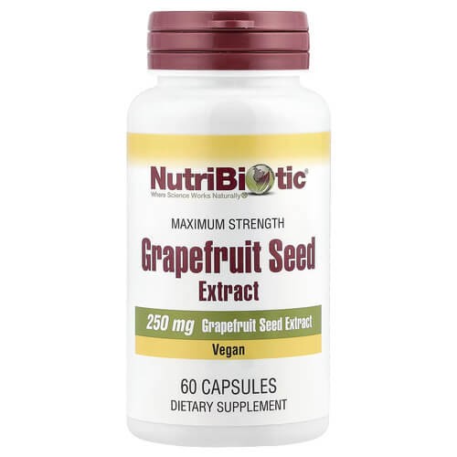 Екстракт насіння грейпфрута 250 мг NutriBiotic (Grapefruit Seed Extract) 60 капсул