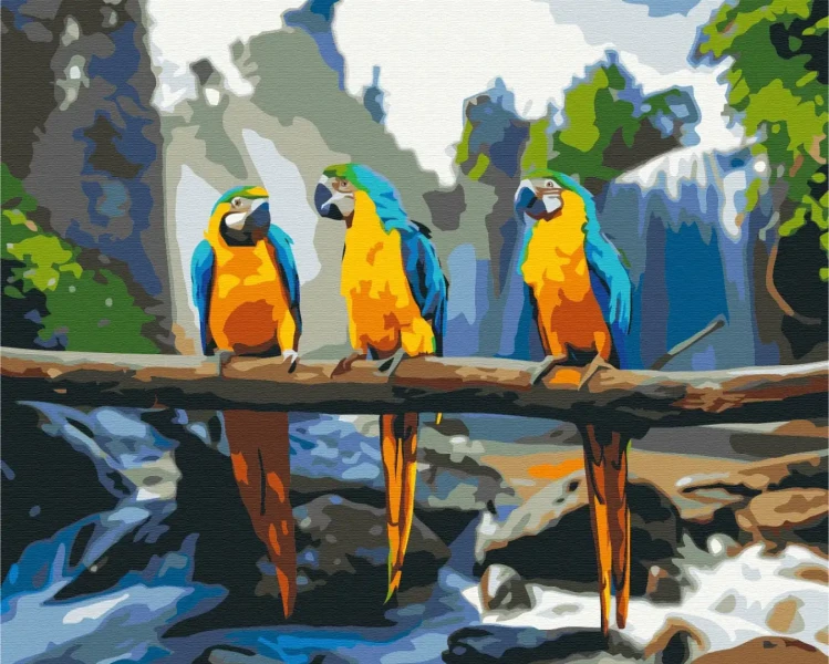 Картина за номерами Тропічні ара  Brushme 40x50