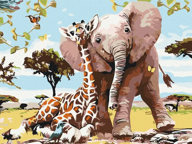 Картина за номерами Милі друзі  Brushme 30x40