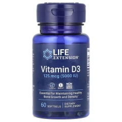 Вітамін Д3 Life Extension (Vitamin D3) 5000 МО 60 капсул