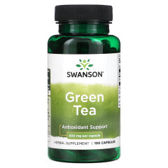 Зелений чай Swanson (Green Tea) 500 мг 100 капсул