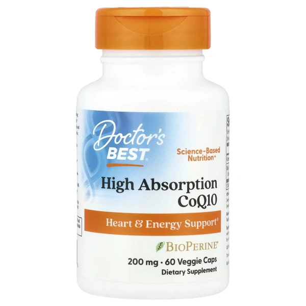 Коензим Q-10 з біоперином Doctor's Best (CoQ10 with Bioperine) 200 мг 60 капсул