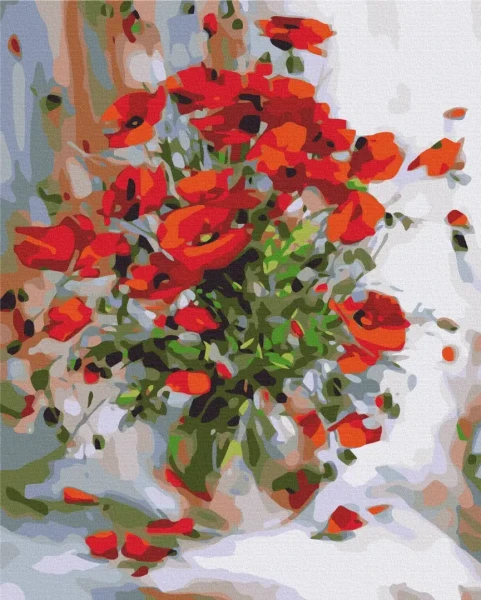 Картина за номерами Масляні маки  Brushme 48x60