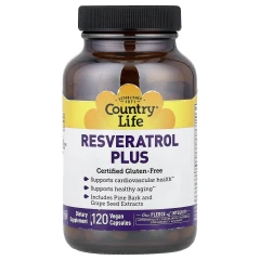 Ресвератрол Плюс Country Life (Resveratrol Plus) 120 капсул