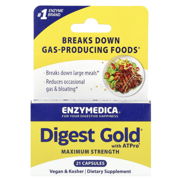 Ферменти для травлення Enzymedica (Digest Gold з ATPro) 21 капсула