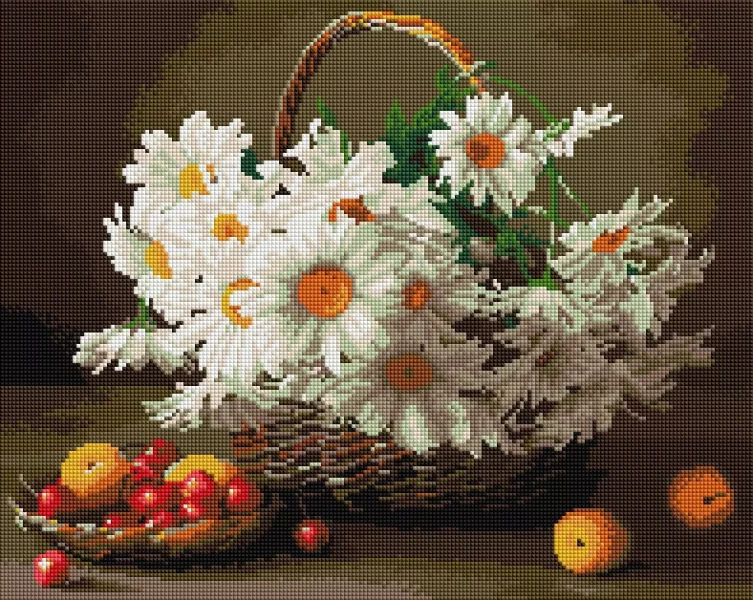 Алмазная мозаика Полевые ромашки 40x50 Brushme