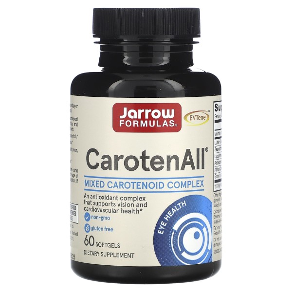 Смешанные каротиноиды Jarrow Formulas (CarotenALL) 60 гелевых капсул