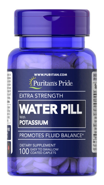 Поддержка водного баланса, Extra Strength Water Pill, Puritan's Pride, 100 каплет