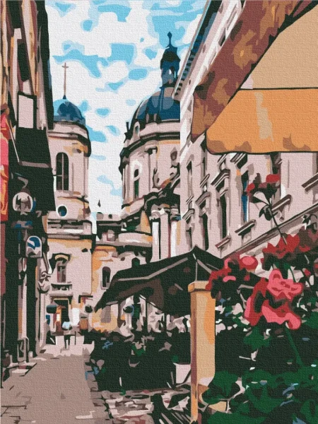 Картина за номерами Львівська вуличка  Brushme 30x40