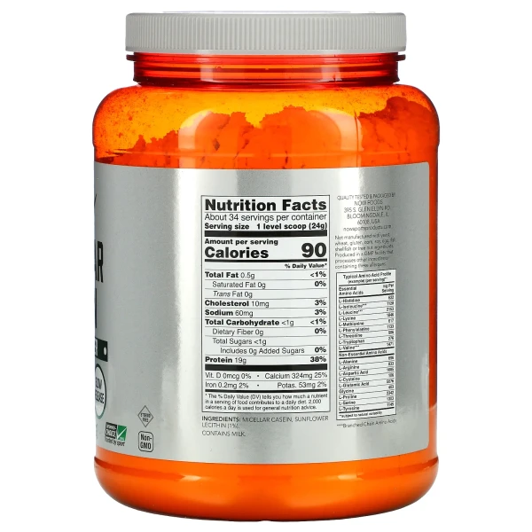 Мицеллярный казеин Now Foods (Micellar casein) 816 г
