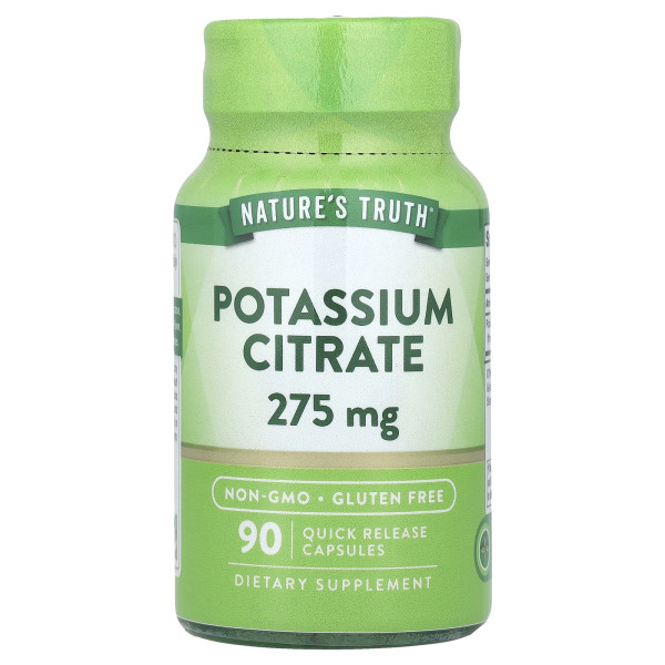 Калій цитрат Nature's Truth (Potassium Citrate) 275 мг 90 капсул швидкого вивільнення