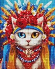 Алмазна мозаїка Кішка україночка ©Маріанна Пащук 40x50 Brushme
