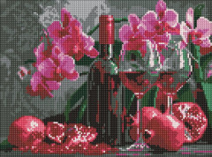 Алмазна мозаїка/вишивка Гранатове вино 30x40 Ideyka