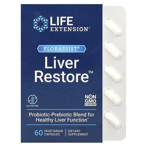 Восстановление печени Life Extension (Liver Restore) 60 растительных капсул