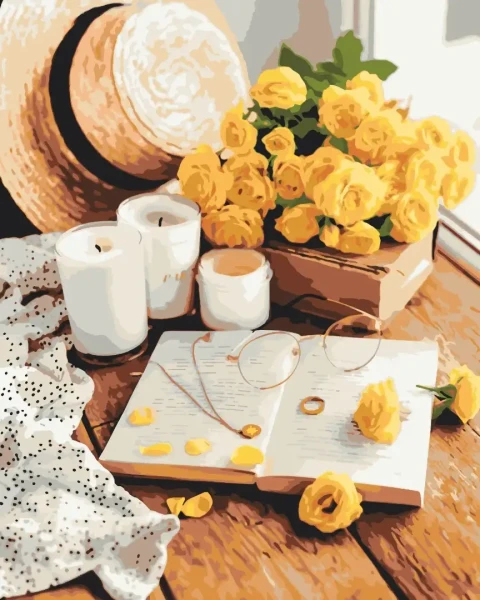 Картина за номерами Квіткова книга  Brushme 40x50